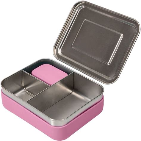 weesprout stainless steel bento box with silicone sleeve|WeeSprout 18/8 Stainless Steel Bento Box .